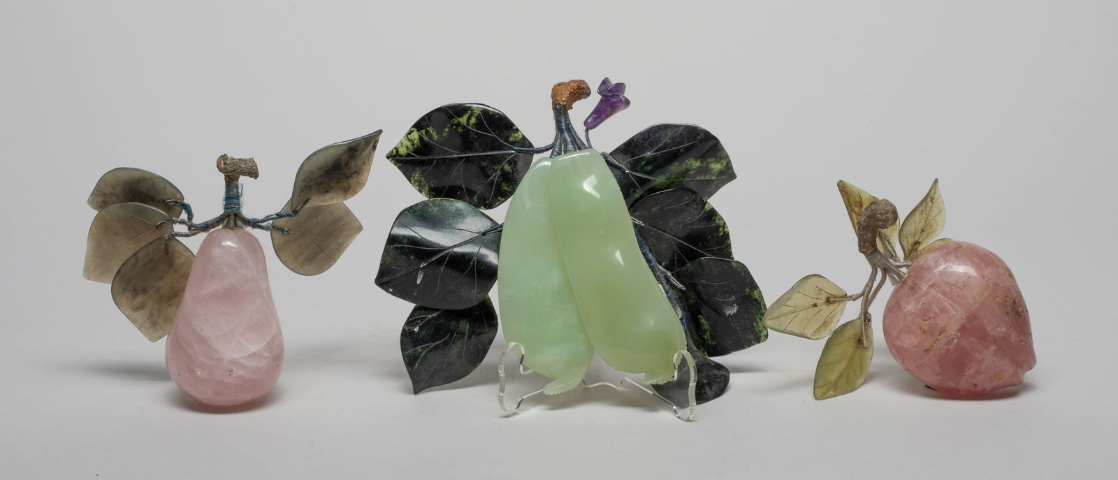 Chinese Jade & Quartz Fruit Sets (1 of 11)