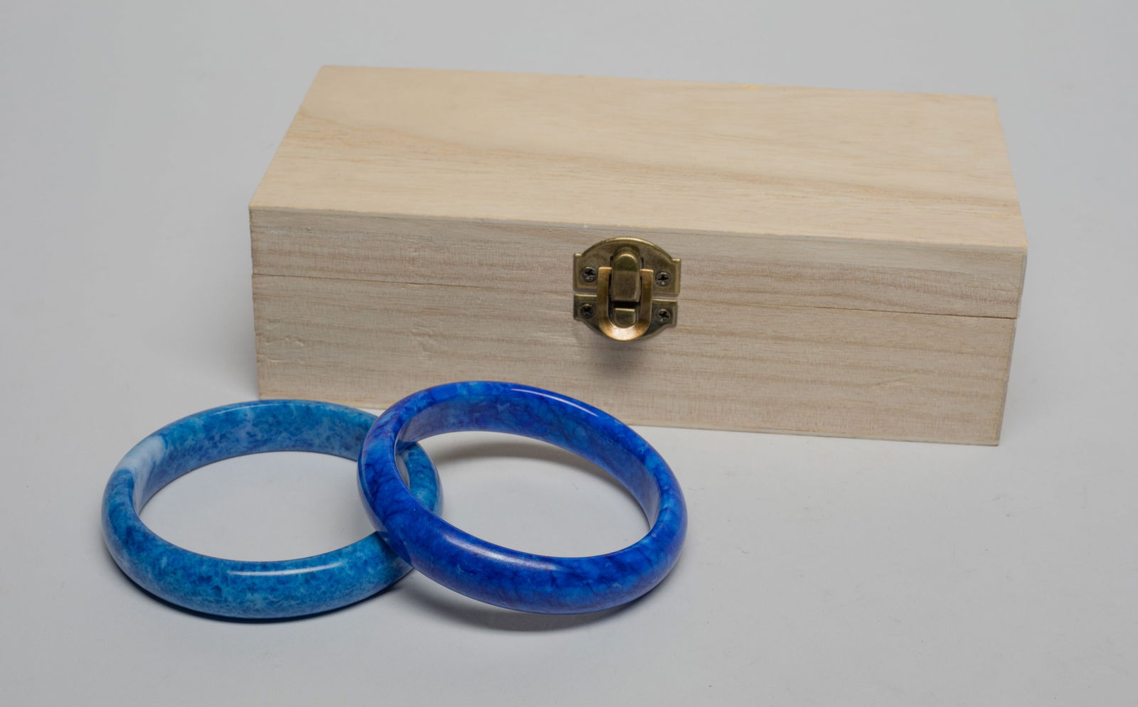 Two Lapis Like Gemstone Bangles (1 of 9)