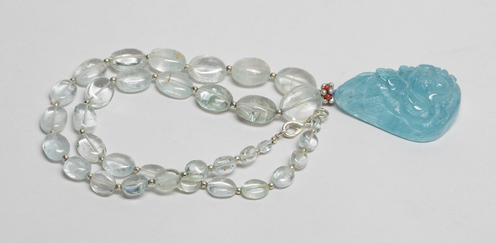 Chinese Aquamarine Necklace & Pendant (1 of 9)