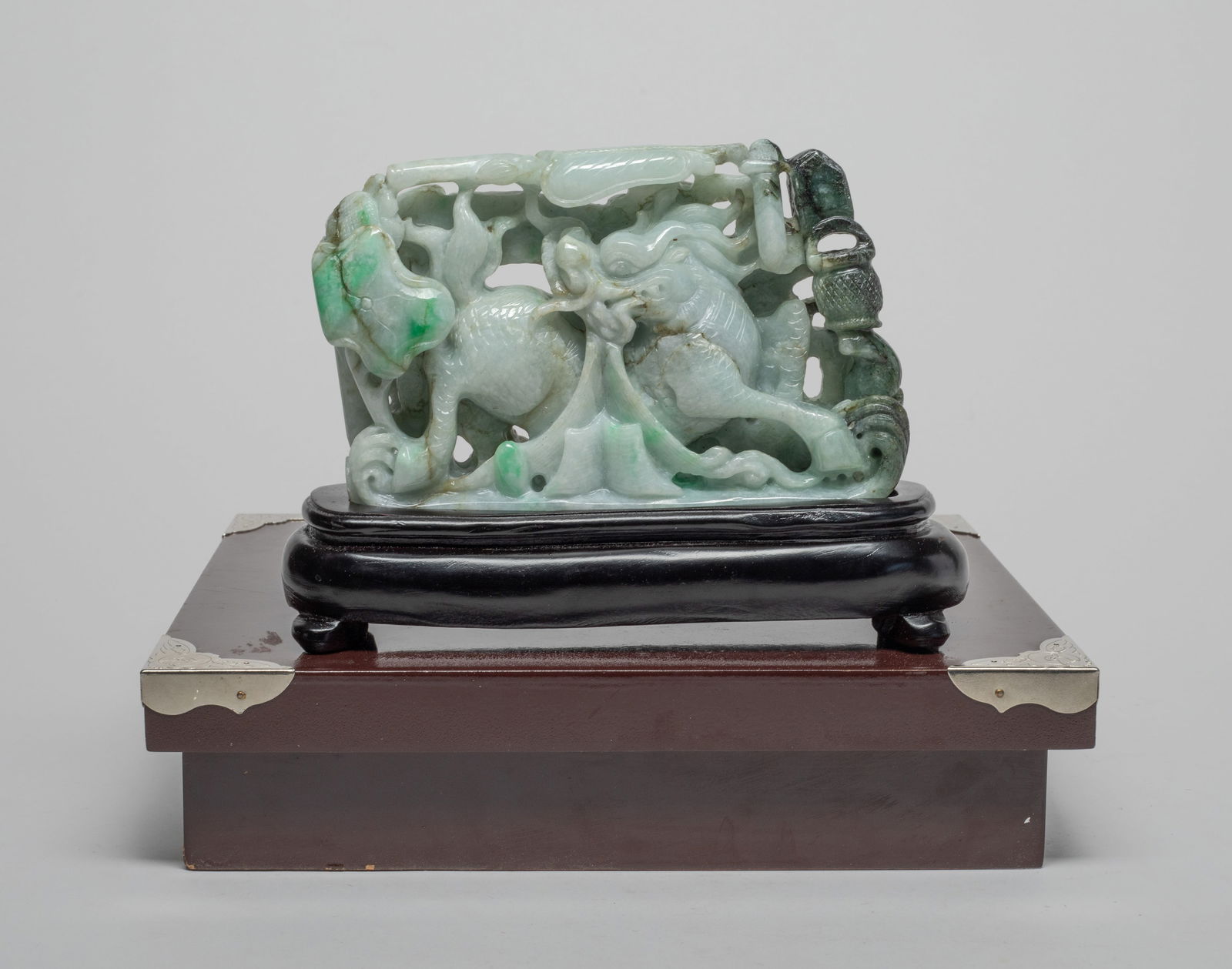 Chinese Jade Jadeite Sculpture of Qilin (1 of 12)