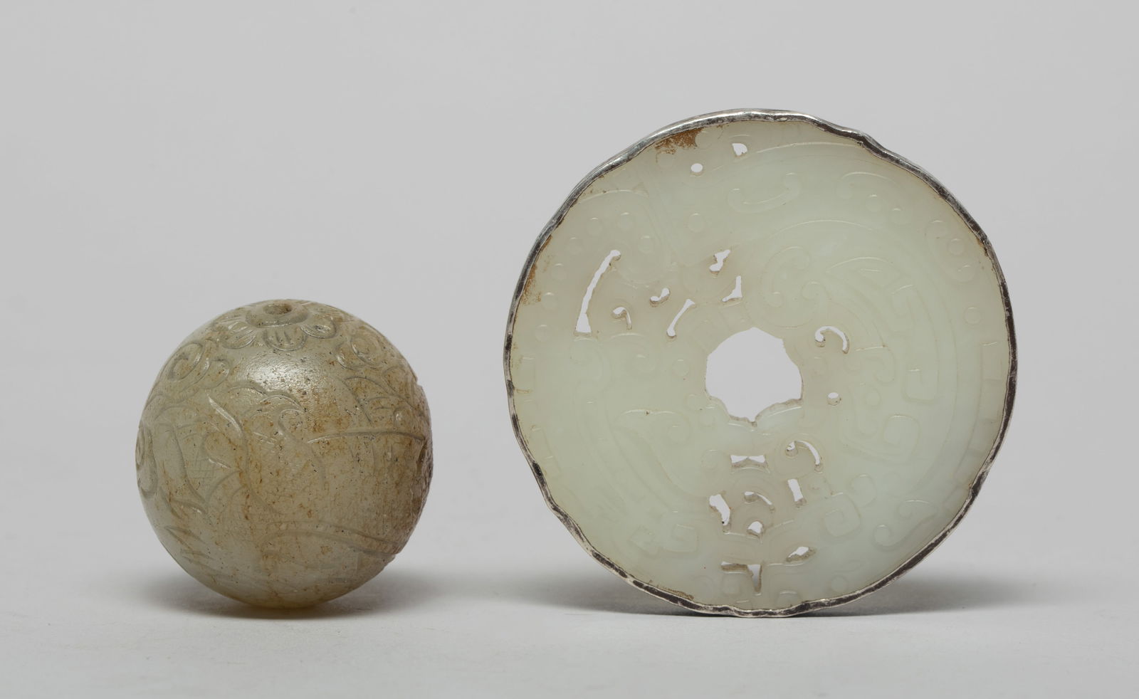 Large Chinese Jade Bead & Plaque (1 of 14)