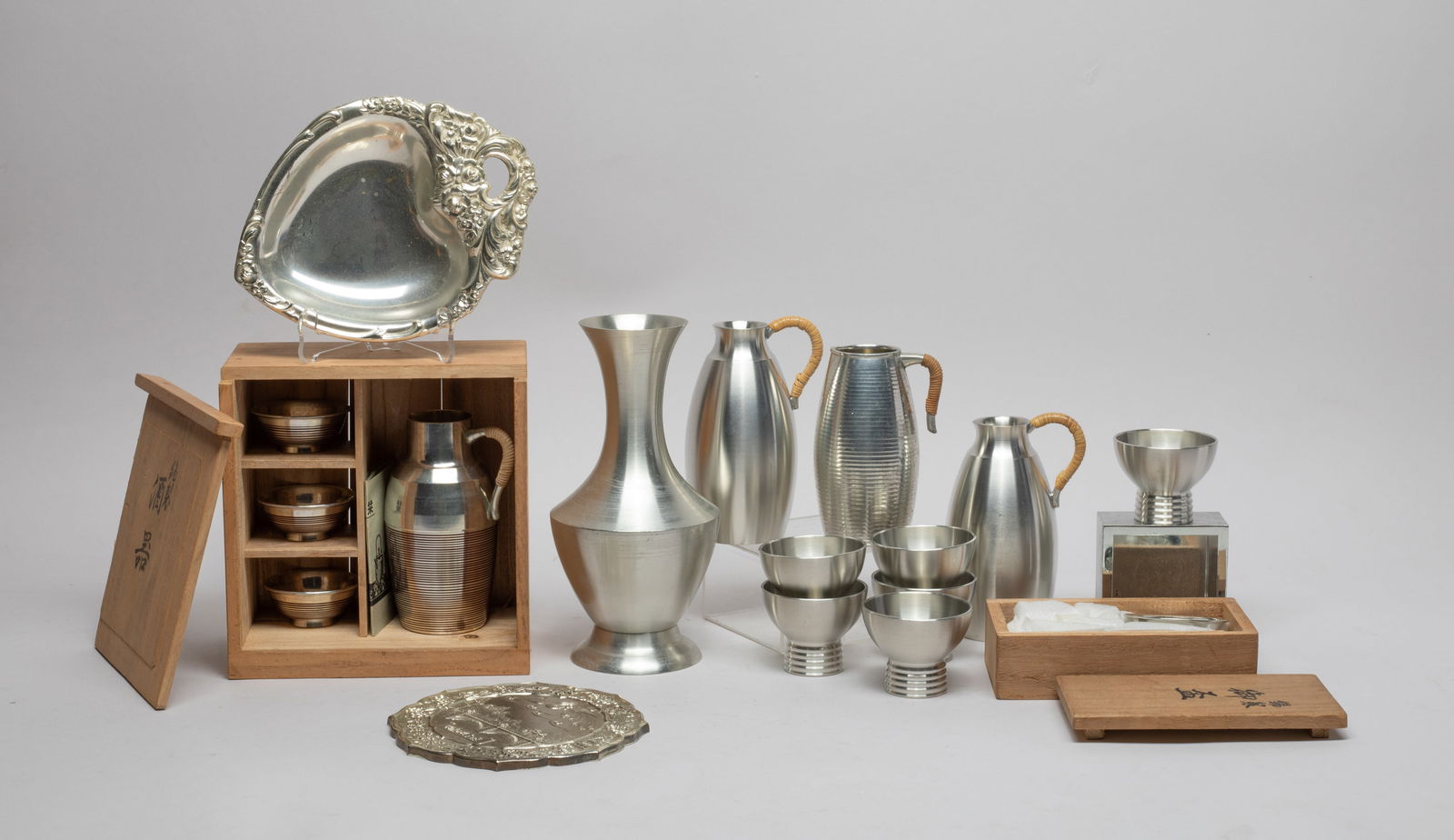 Estate Vintage Asian Pewter & Metal Pieces (1 of 10)