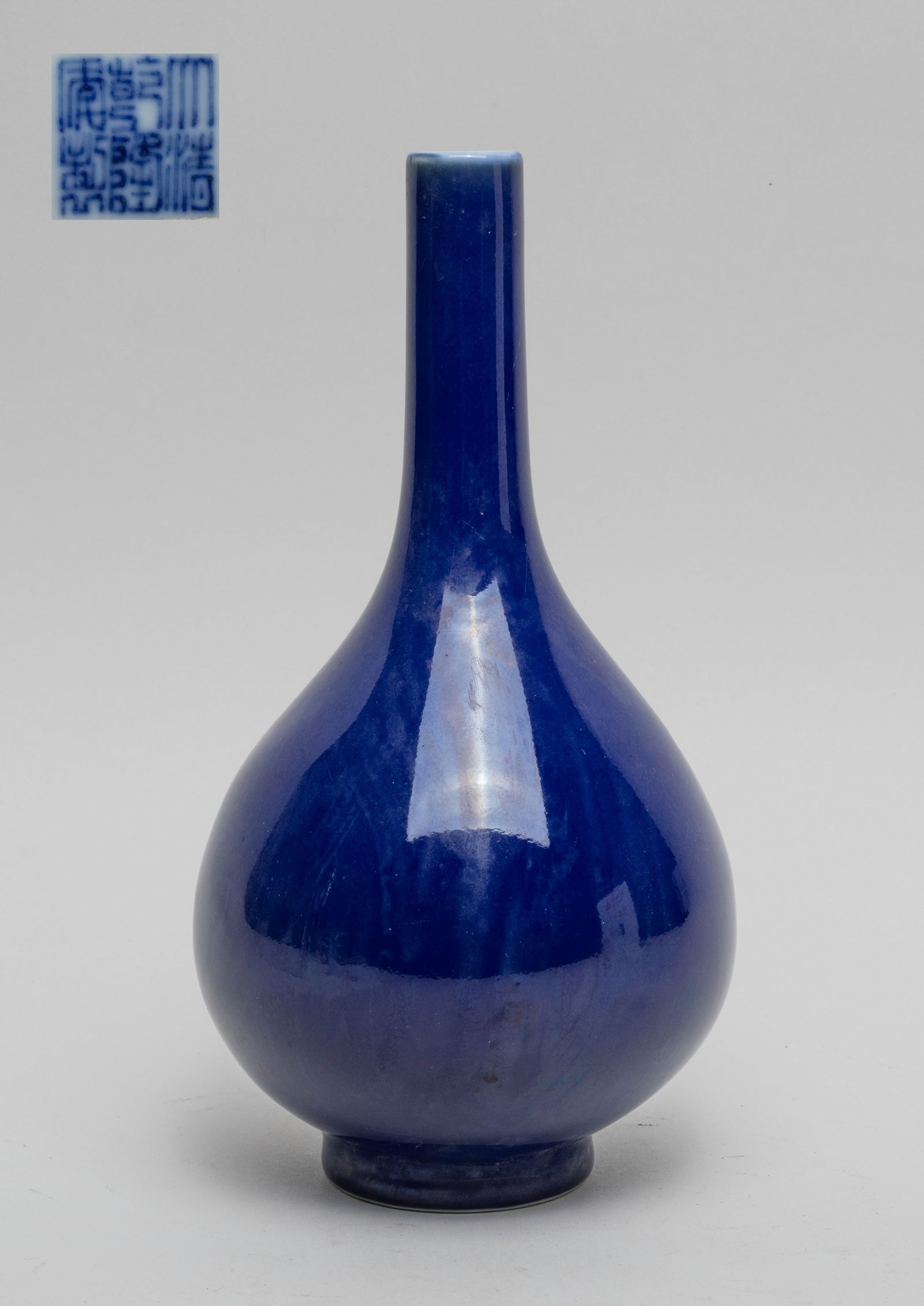 Chinese Blue Glazed Porcelain Cabinet Vase (1 of 7)