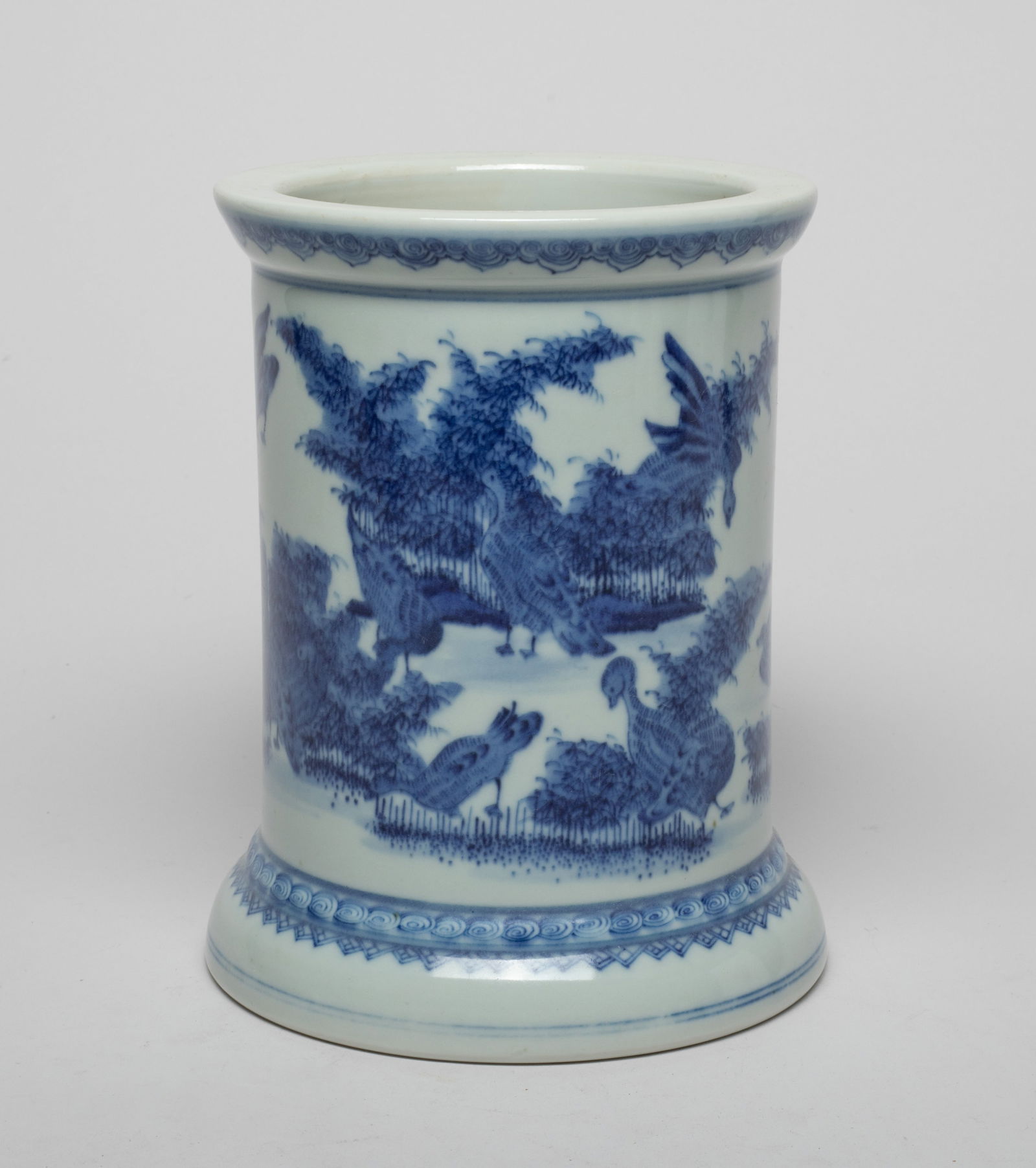 Special Form Chinese Porcelain Brush Pot (1 of 12)