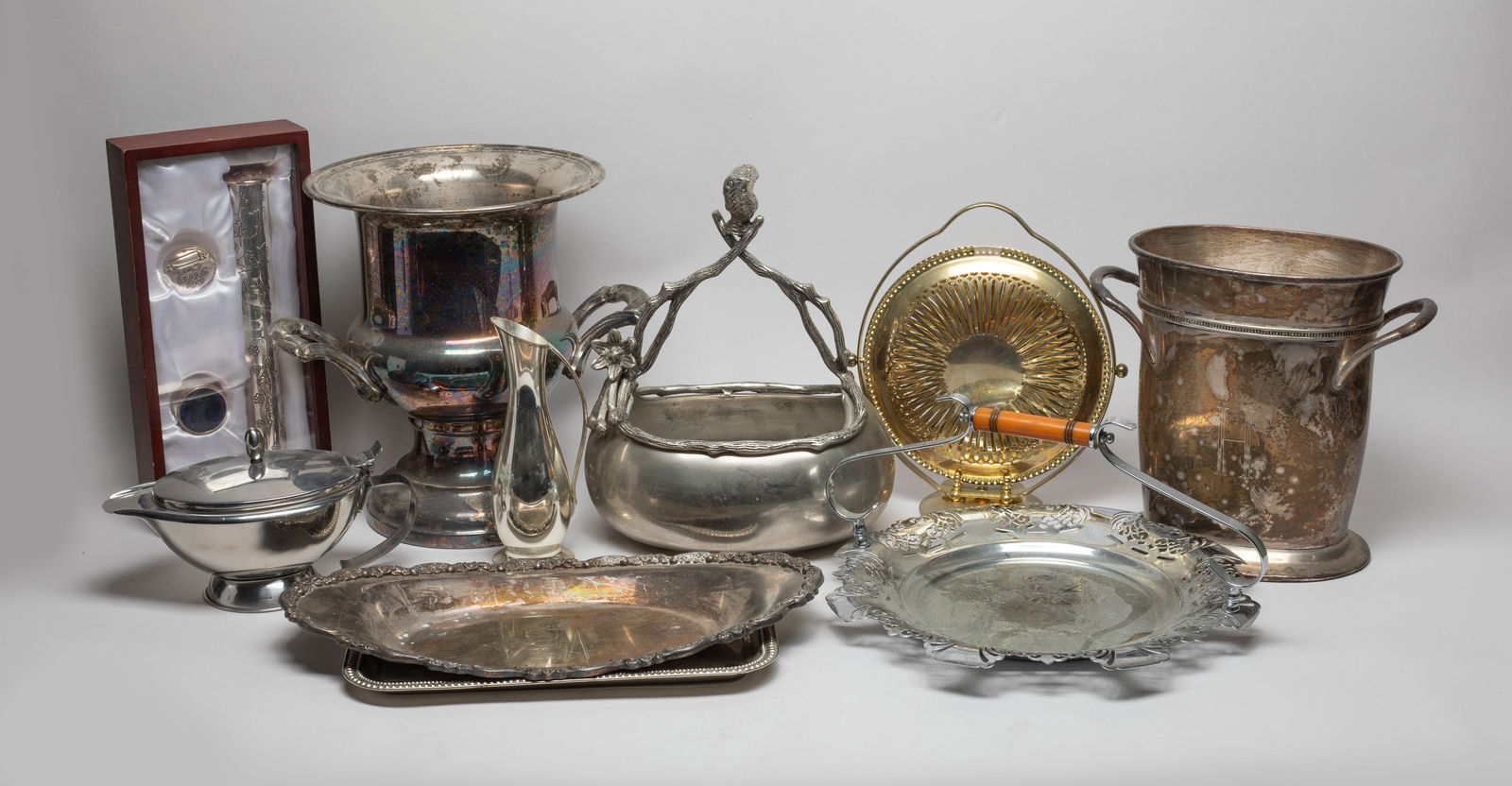 Estate Silver-Plated & Metal Pieces (1 of 8)