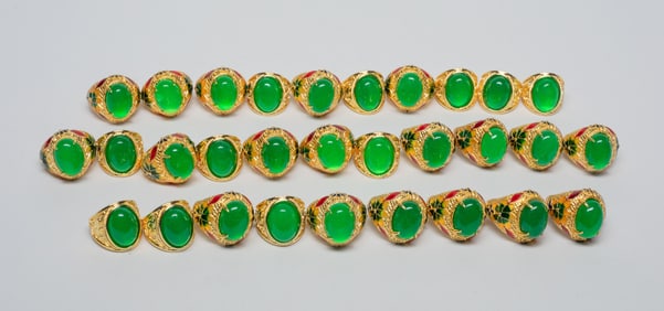 Estate Large Size Chinese Export Rings