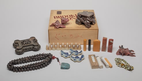 Estate Chinese Stone Seals, Bronze & Decors