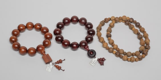 Estate Chinese Wood Prayer Beads