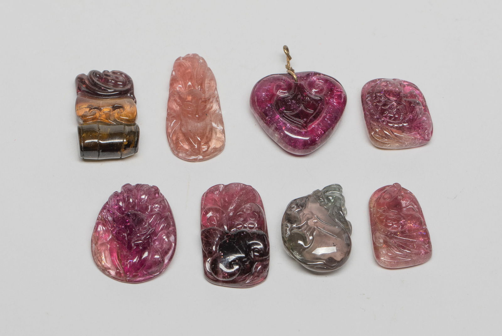 Estate Large Set Chinese Tourmaline Pendants (1 of 11)