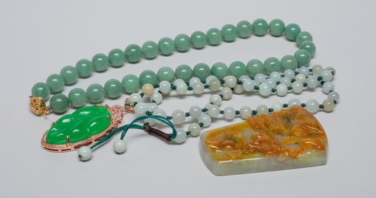 Chinese Export Jade Like Jewelry