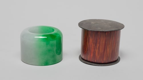 Two Chinese Export Thumb Rings