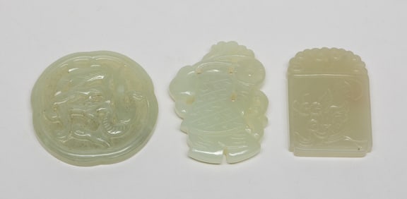 Estate Chinese Jade Carved Pendants