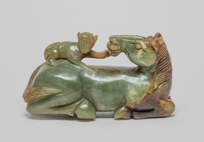 Chinese Jade Carved Sculpture of Horse
