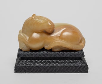 Chinese Russet Jade Carving of Horse