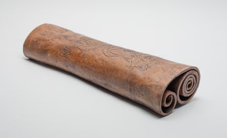 Large Chinese Hand Carved Cinnamon