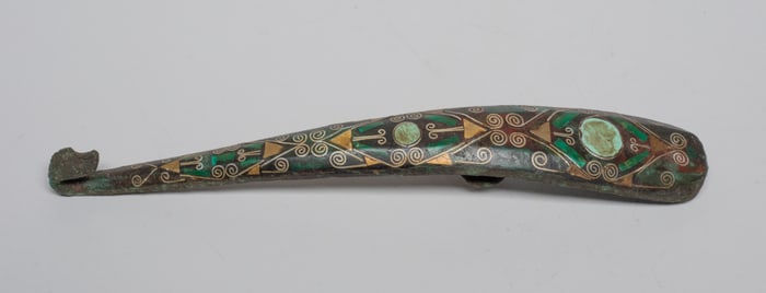 Chinese Long Bronze Garment Hook