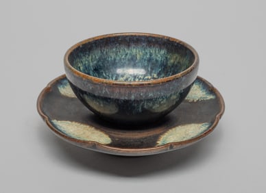 Chinese Jizhou Ware Porcelain Tea Cup Set