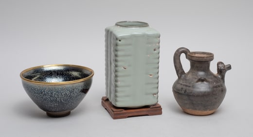 Estate Chinese Porcelain Vase, Bowl & Pot