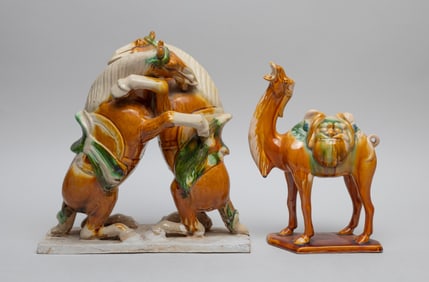 Two Chinese Porcelain Sculptures