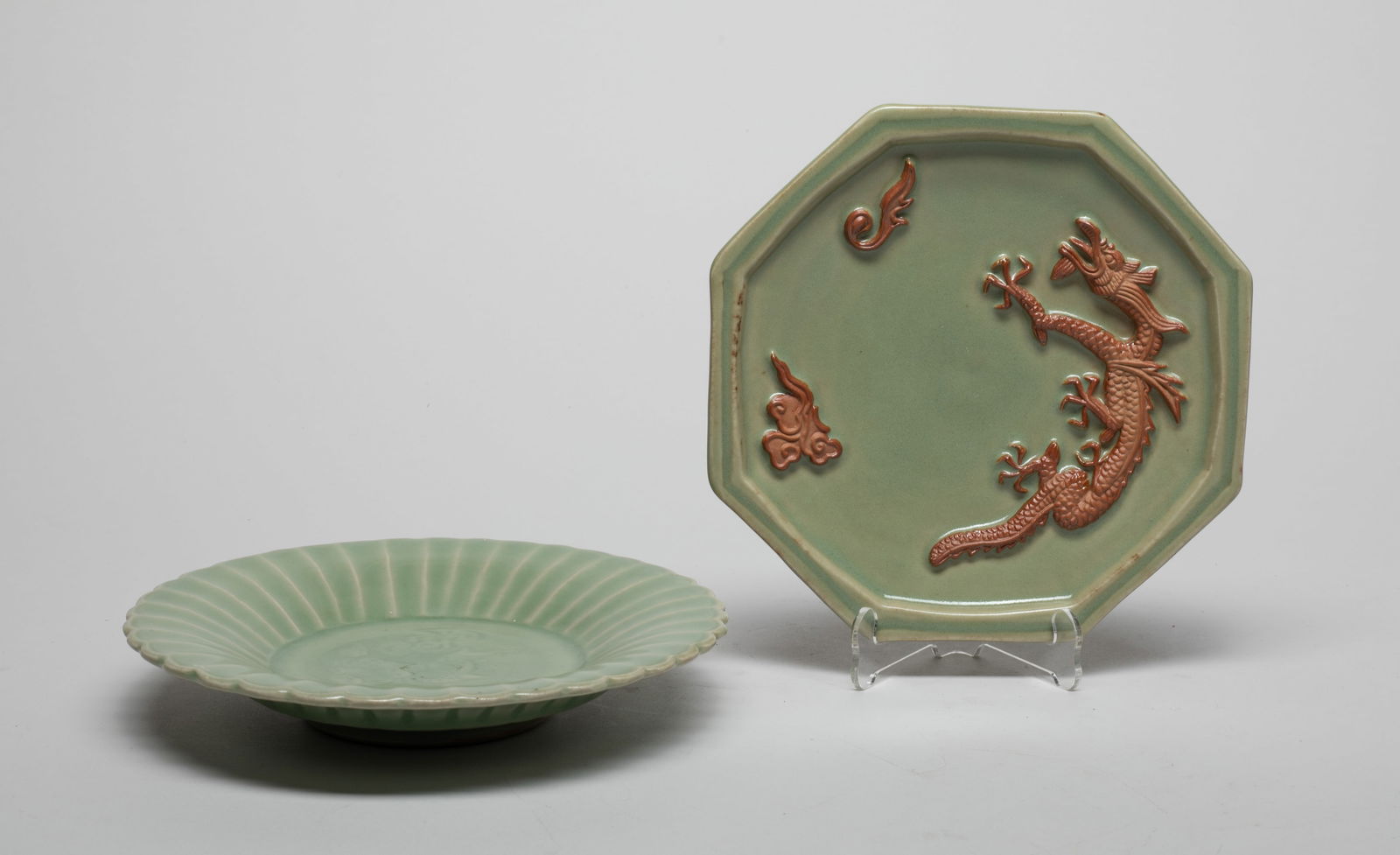 Two Chinese Longquan Porcelain Plates (1 of 15)