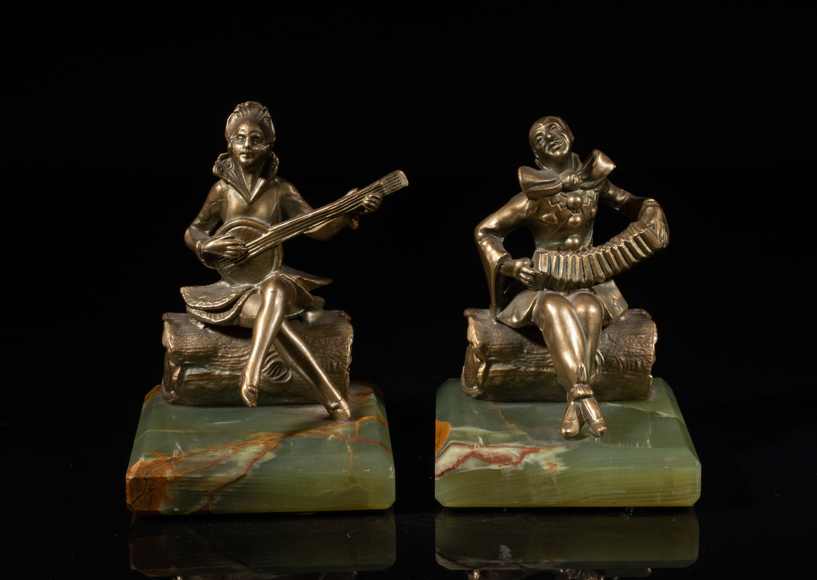 JB Hirsch Type Bronze & Marble Bookends (1 of 13)