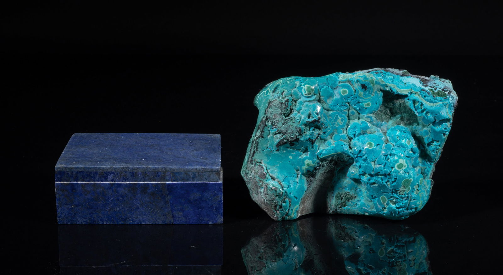 West Asian Lapis Box & Malachite Sculpture (1 of 11)
