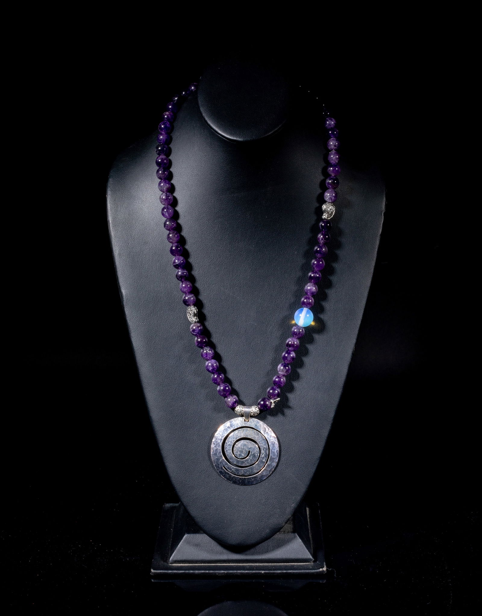 Vintage Amethyst Necklace w/ Silver Pendant (1 of 11)