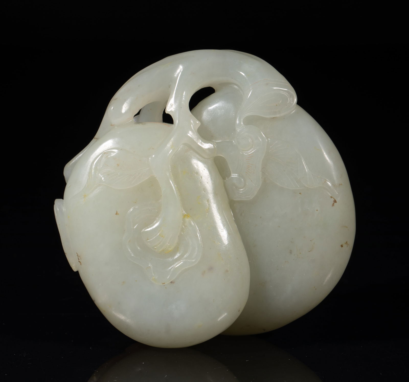 Chinese White Jade Large Fruit Pendant (1 of 11)