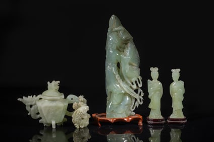Chinese Translucent Jade Sculptures