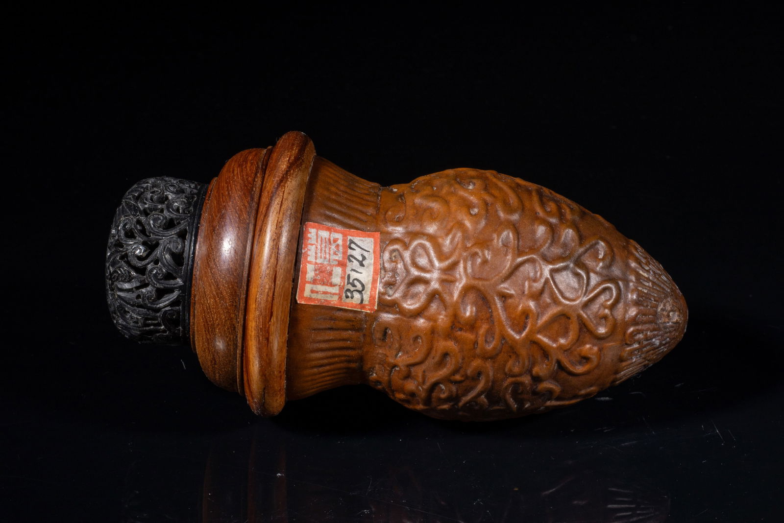 Chinese Export Gourd Cricket Jar (1 of 9)