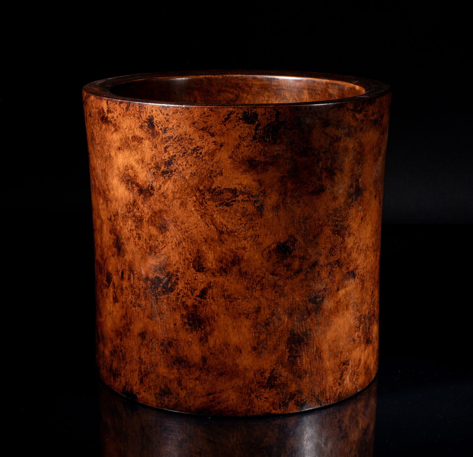 Massive Chinese Wood Carved Brush Pot (1 of 9)