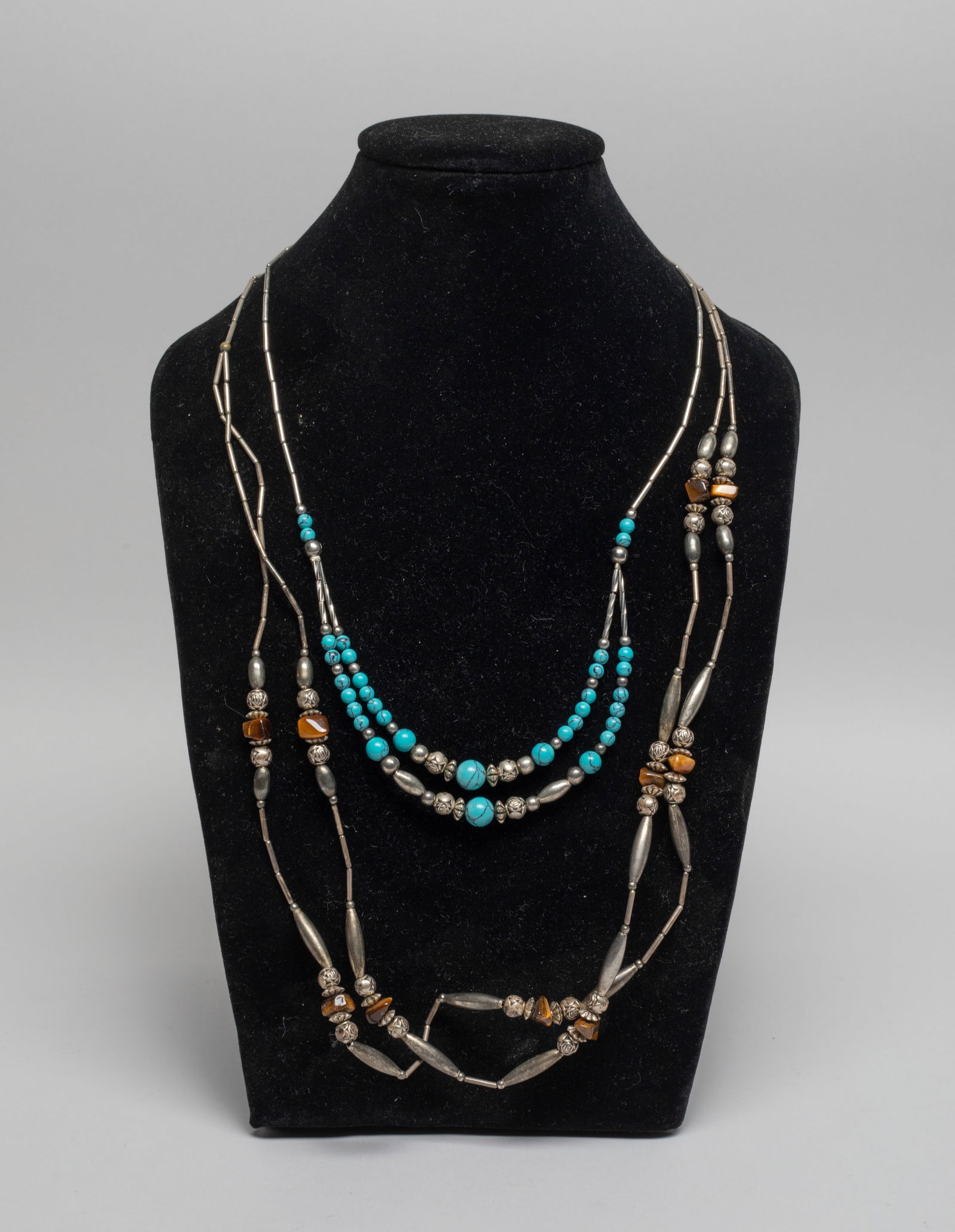 American East West Silver & Stone Necklaces (1 of 12)