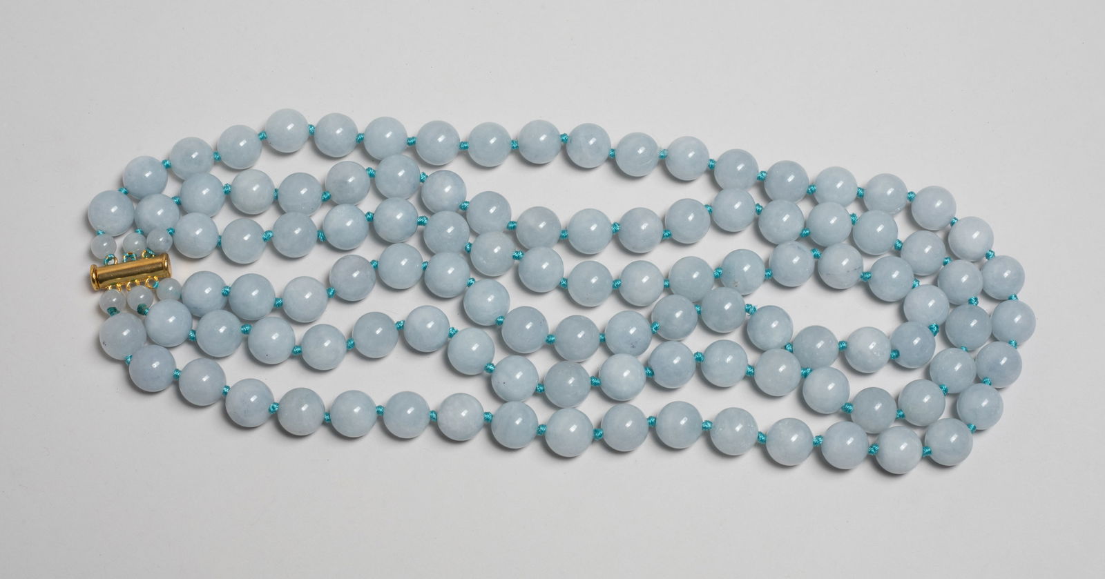 Chinese Export Aquamarine Necklace (1 of 8)