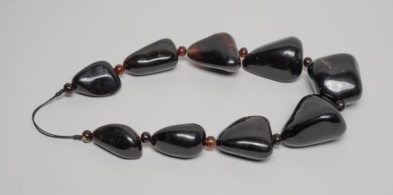 Rare Chunk Beads Amber Necklace