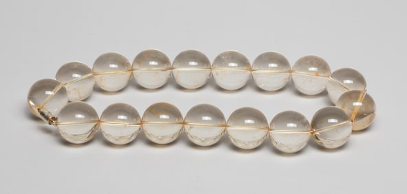 Chunky Bead Rock Crystal Necklace