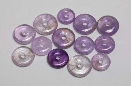 Estate Vintage Amethyst Cut Pendants