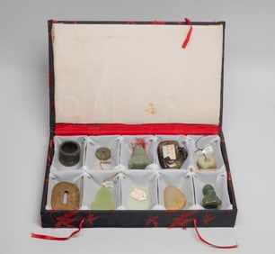 Estate Large Set Chinese Jade/ Stone Carvings