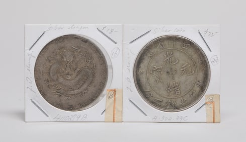 Two Vintage Chinese Silver Coins