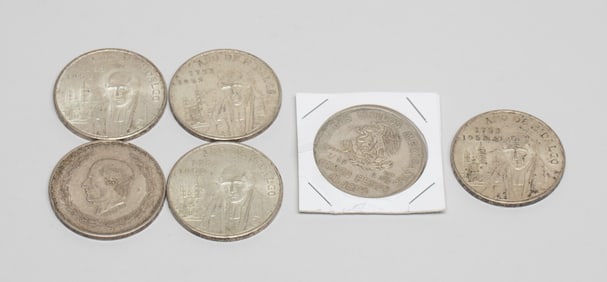Set Vintage Mexicans Silver Coins