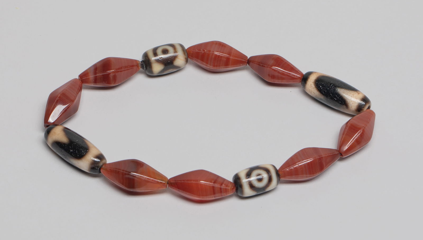 Chinese/ Tibetan Dzi Bead & Agate Prayer Beads (1 of 11)