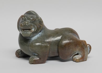 Large Chinese Jade Sculpture of Beast