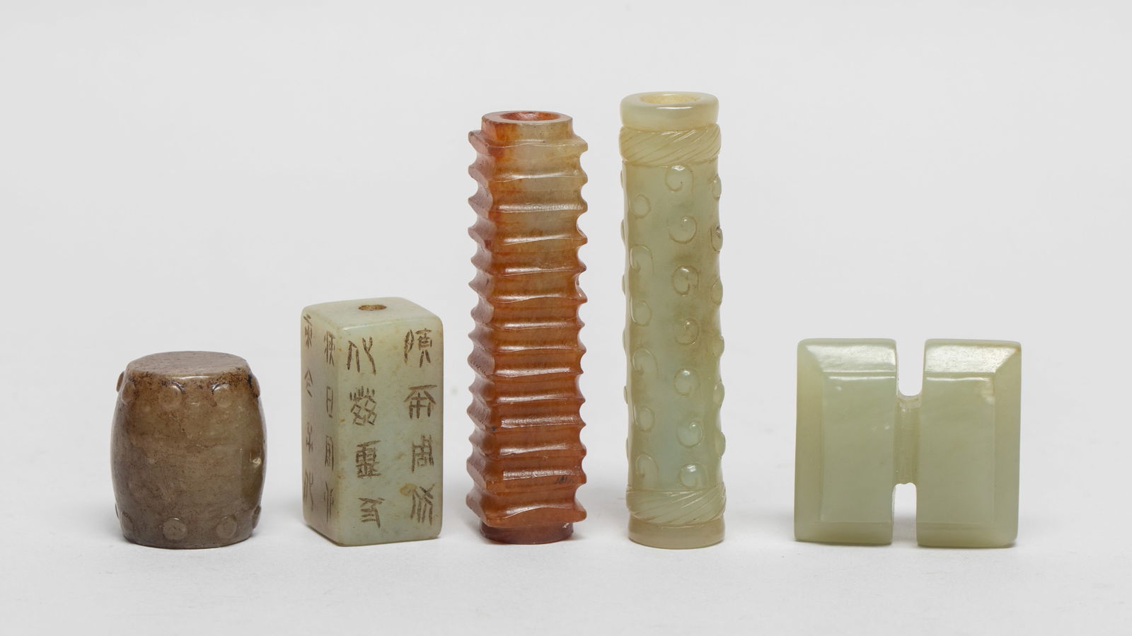 Estate Chinese Jade Carved Beads (1 of 13)