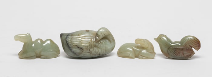 Set Chinese Jade Carved Toggles