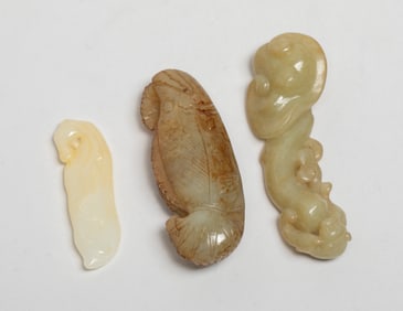 Set Chinese Russet Jade Toggles