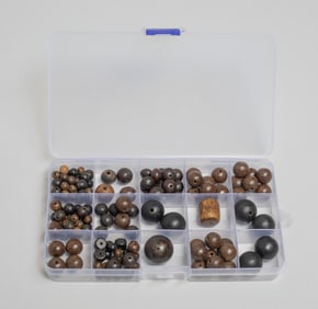 Chinese Export Box of Agarwood Beads