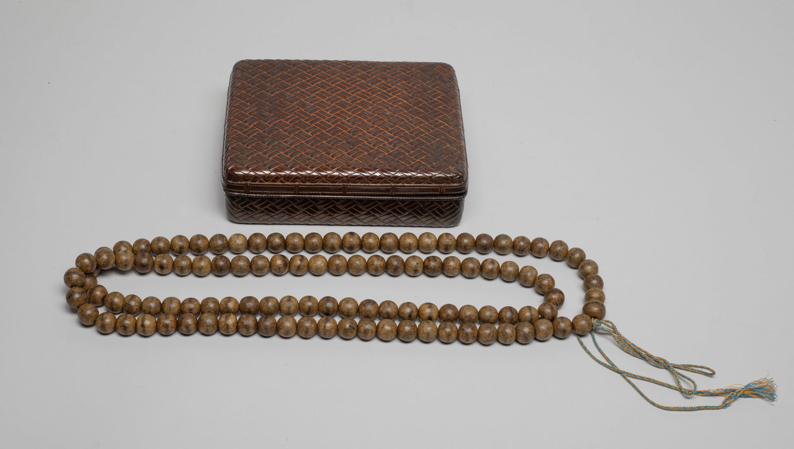 Chinese Agarwood Prayer Beads w/ Brass Box (1 of 13)