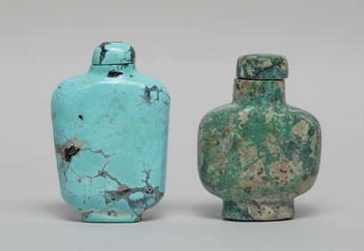 Two Chinese Turquoise Snuff Bottles