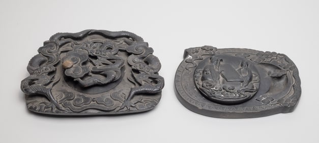 Two Large Chinese Ink Stones