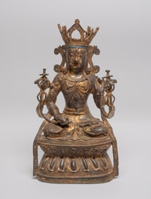 Chinese Gilt Bronze Sculpture of Buddha