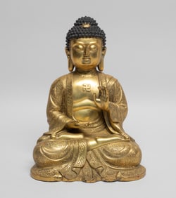 Chinese Gilt Bronze Large Buddha